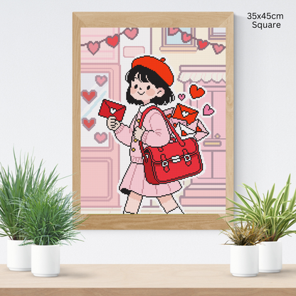 Little Love Messenger: Hand-Rendered Diamond Painting Valentine Collection