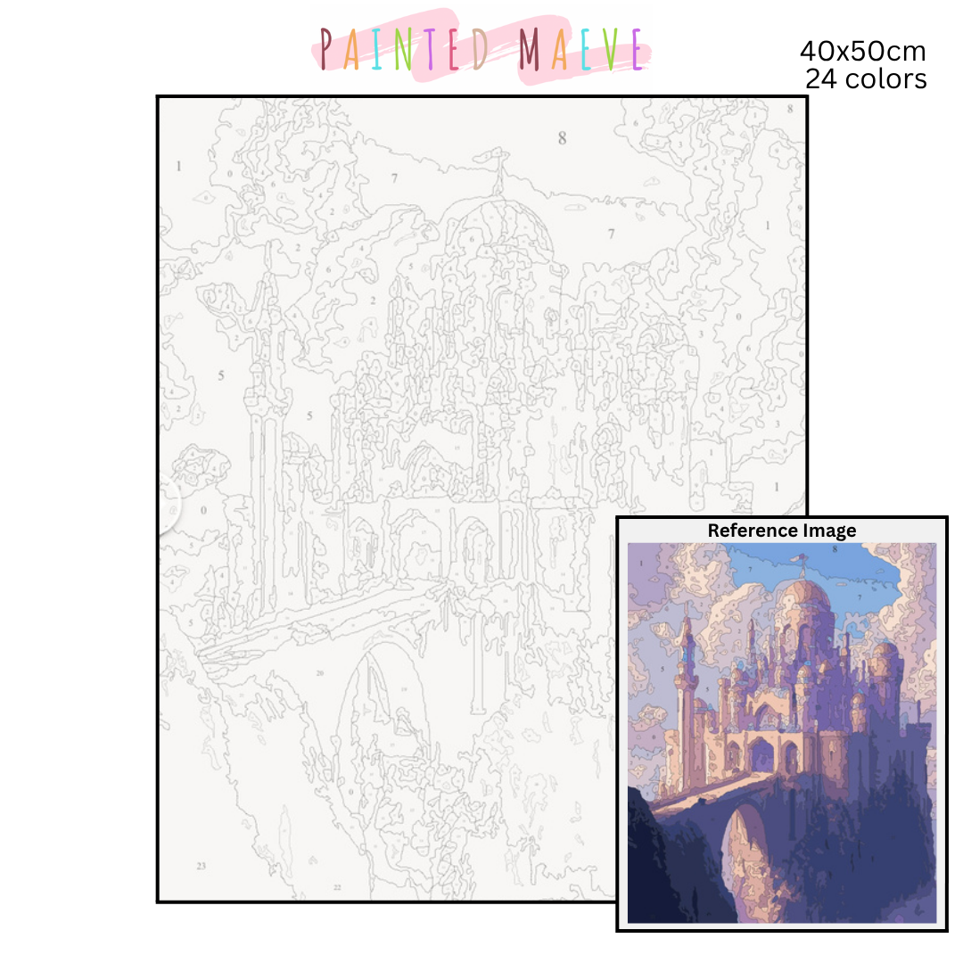 Celestial Fortress: Paint-by-Number Collection (24/36/48 colors | No Frame)