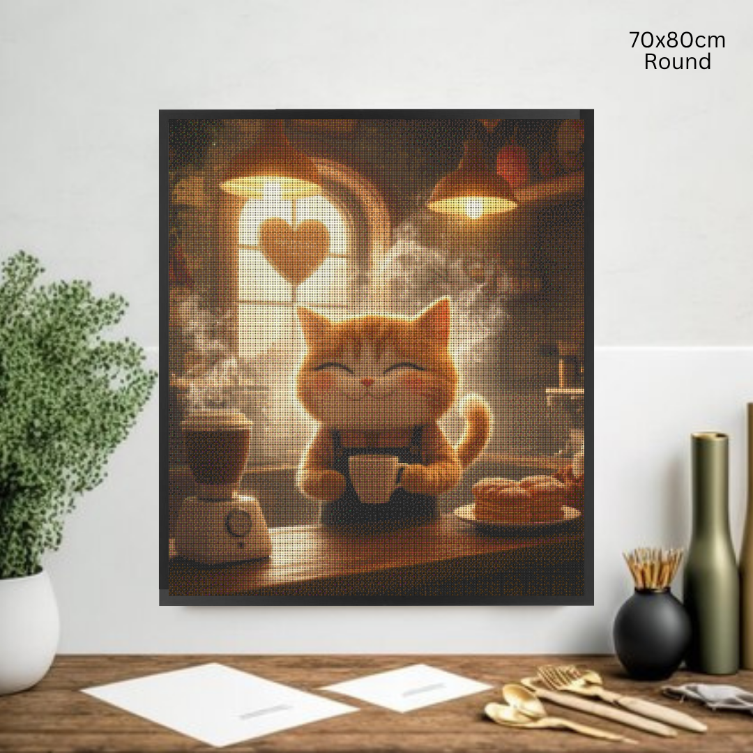 Kitty Barista: Diamond Painting Collection