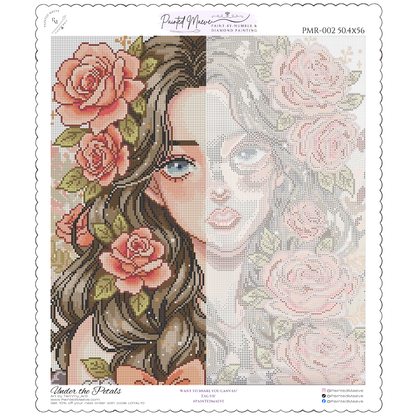 Under the Petals: Hand-Rendered Diamond Painting Collection