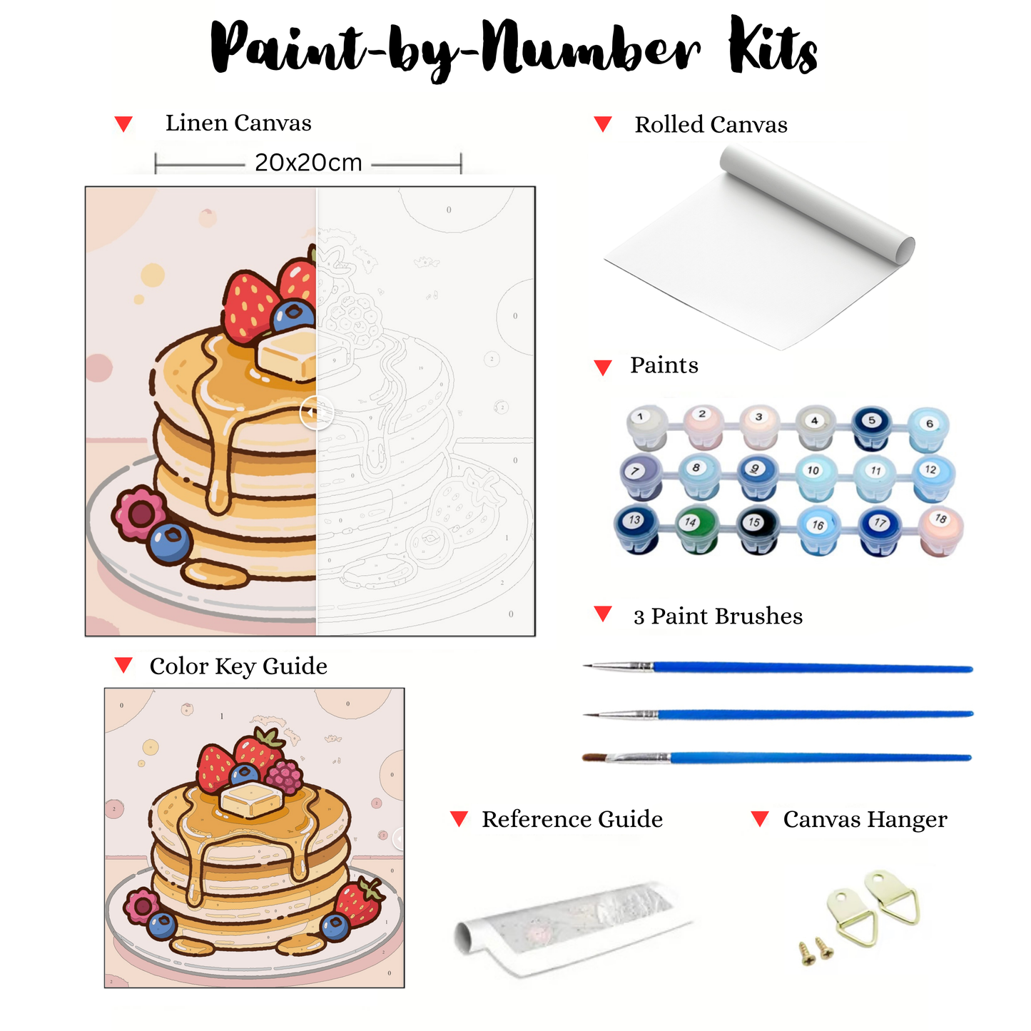 Maple Berry Stack: MINI Paint-by-Number Collection (24/36/48 colors | No Frame)