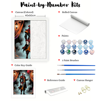 Circus of Terror: Paint-by-Number Halloween Collection (24/36/48 colors | No Frame)