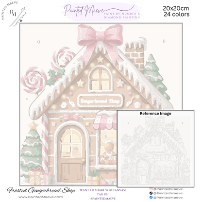 Frosted Gingerbread Shop: Paint-by-Number Christmas Collection (24/36/48 colors | No Frame)