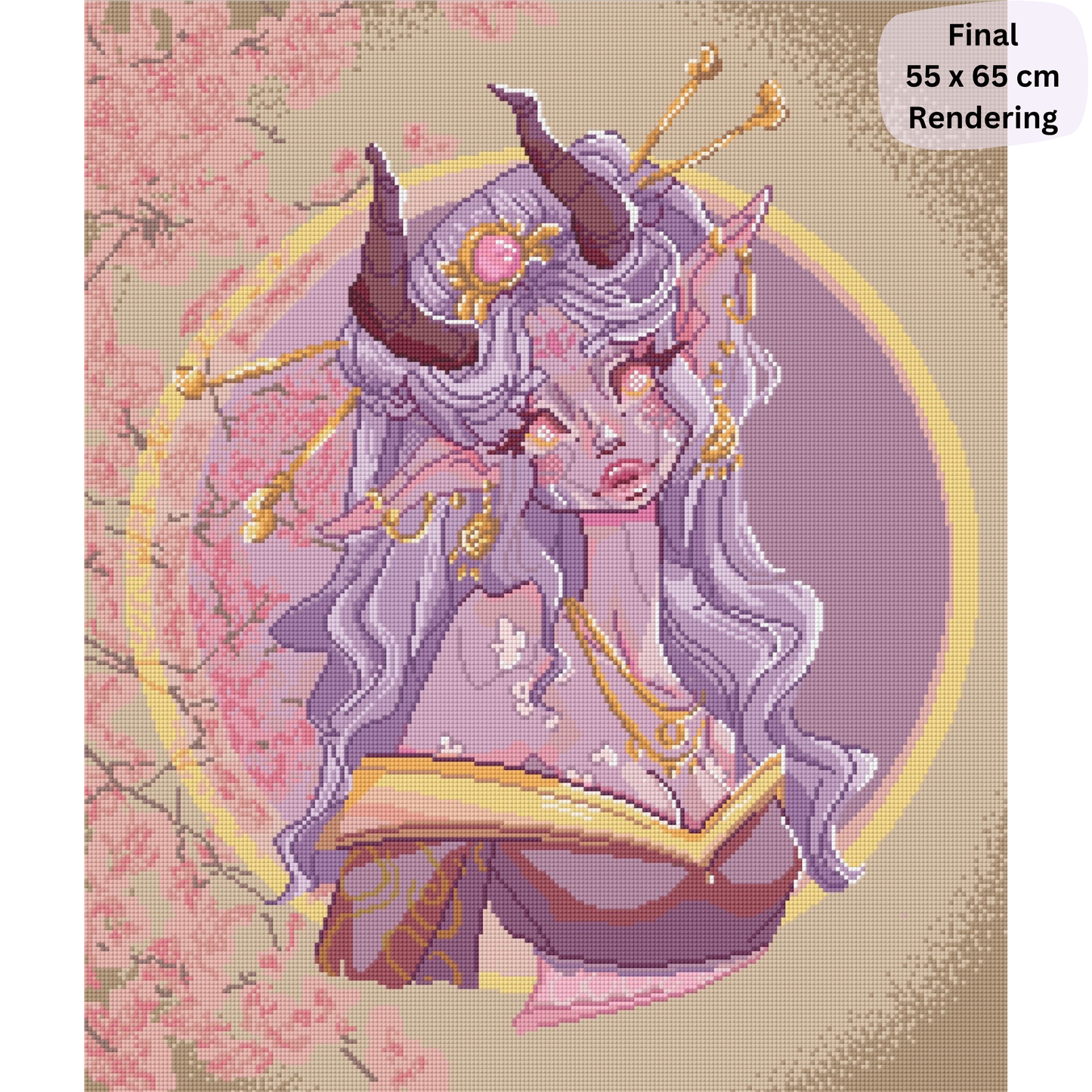Lune: Hand-Rendered Diamond Painting