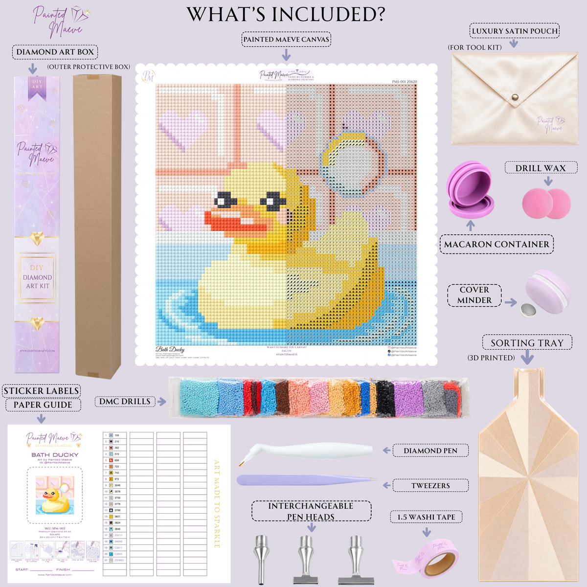 Bath Ducky Hand-Rendered Diamond Painting