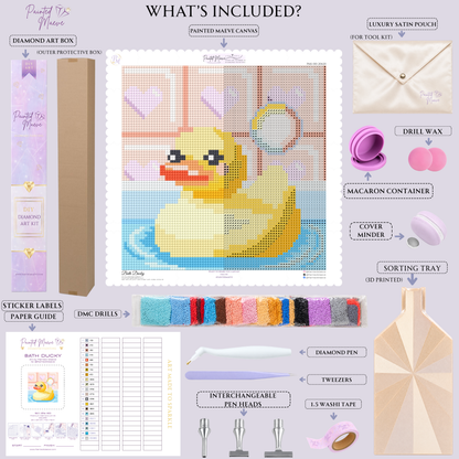 Bath Ducky Hand-Rendered Diamond Painting
