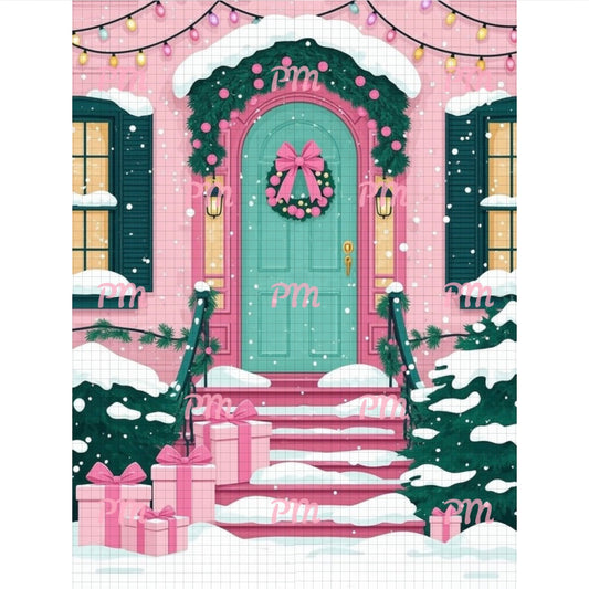 Pinky Present Porch: Paint-by-Number Christmas Collection (24/36/48 colors | No Frame)