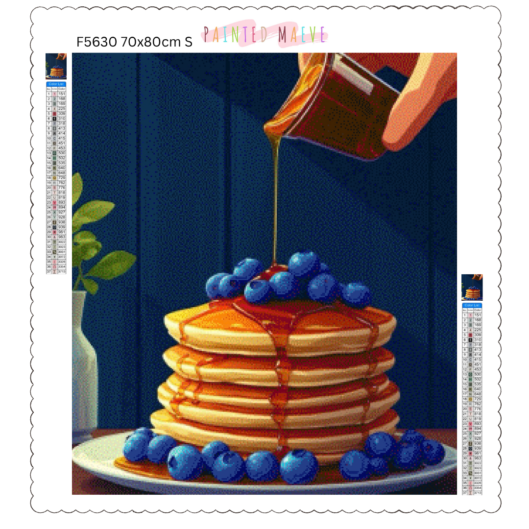 Blueberry Pancakes: Diamond Painting Collection