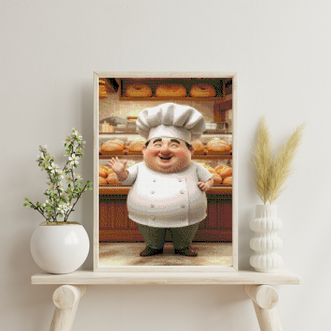 Friendly Baker Man: Diamond Painting Collection