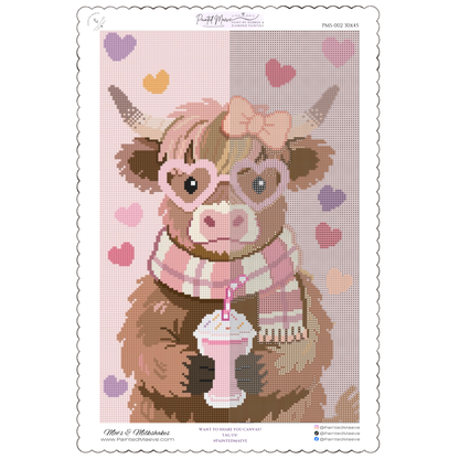 Moo's & Milkshakes: Hand-Rendered Diamond Painting Valentine Collection
