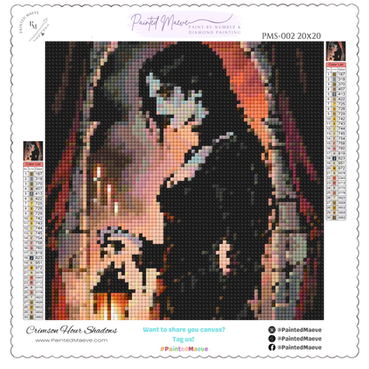 Crimson Hour Shadows: Diamond Painting Halloween Collection