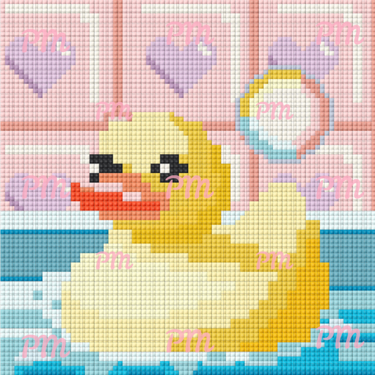 Bath Ducky: MINI Hand-Rendered Diamond Painting Collection