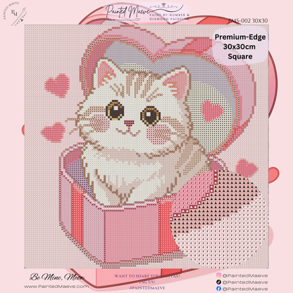 Be Mine, Meow: Hand-Rendered Diamond Painting Valentine Collection
