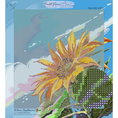 Where Sunflowers Grow: Hand-Rendered Diamond Painting