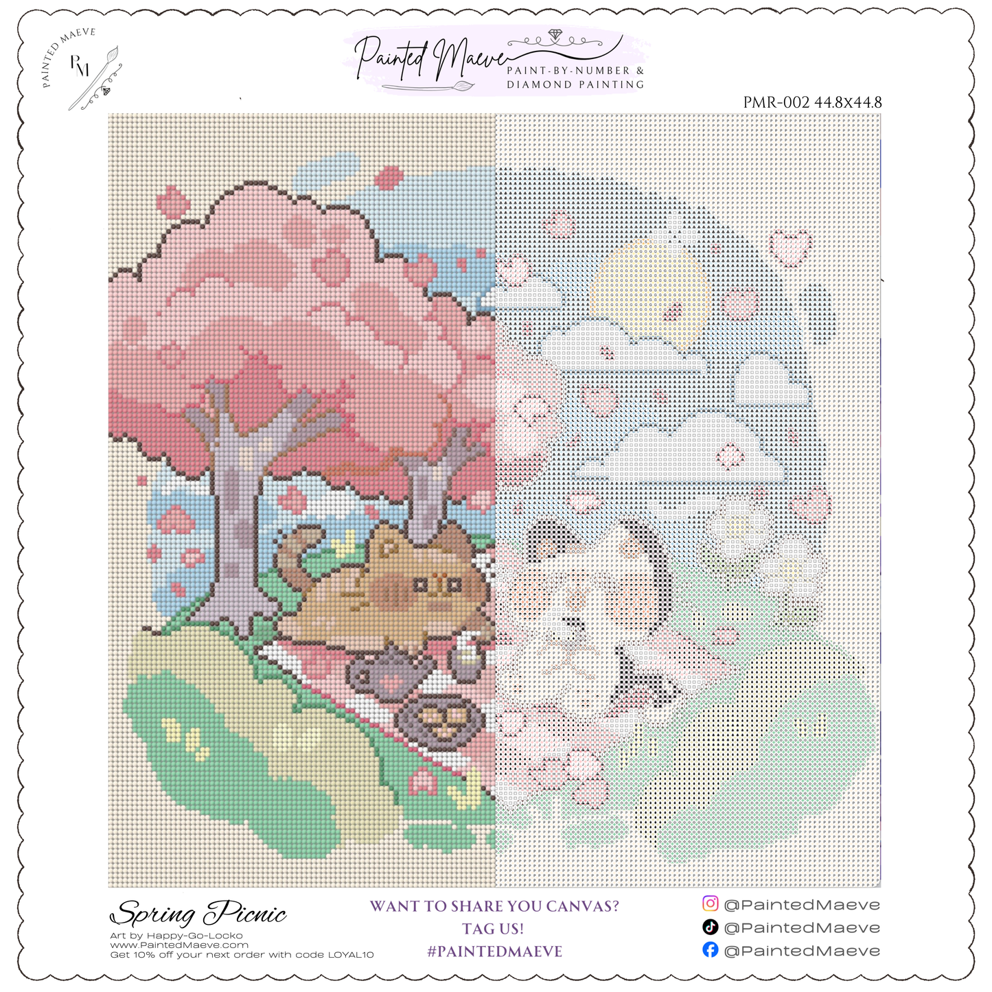 Spring Picnic: Hand-Rendered Diamond Painting Collection