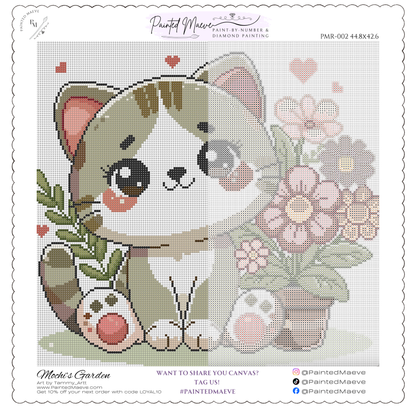 Mochi's Garden: Hand-Rendered Diamond Painting Collection