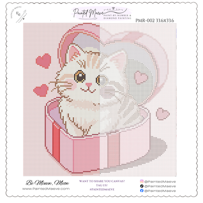Be Mine, Meow: Hand-Rendered Diamond Painting Valentine Collection