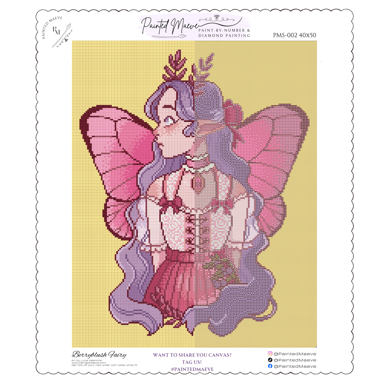 Berryblush Fairy: Hand-Rendered Diamond Painting Collection
