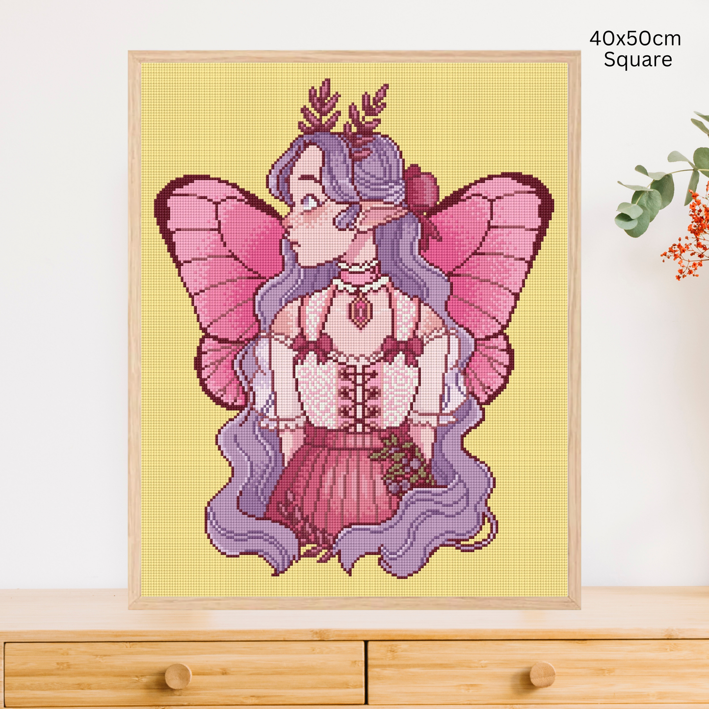 Berryblush Fairy: Hand-Rendered Diamond Painting Collection