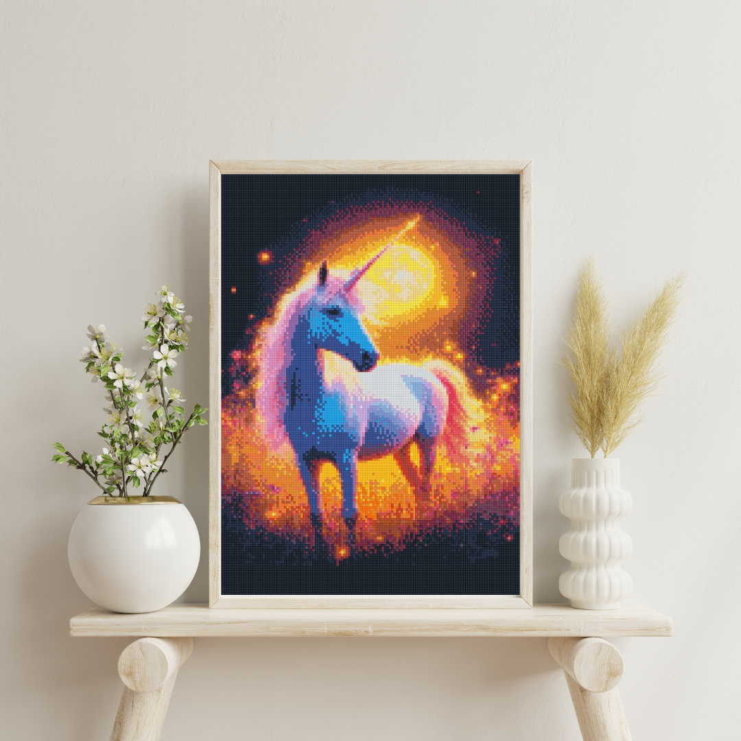 Moonlit Magic Unicorn: Diamond Painting Collection