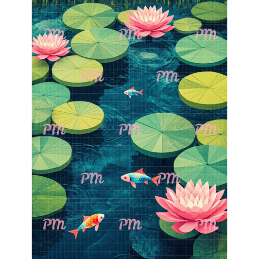 Lotus Pond: Diamond Painting Collection