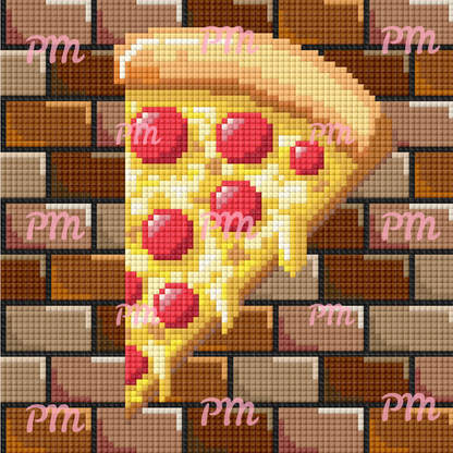 Cheesy Slice: MINI Hand-Rendered Diamond Painting Collection