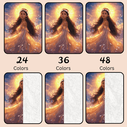 Filipina Grace : Paint-by-Number Collection (24/36/48 colors | No Frame)