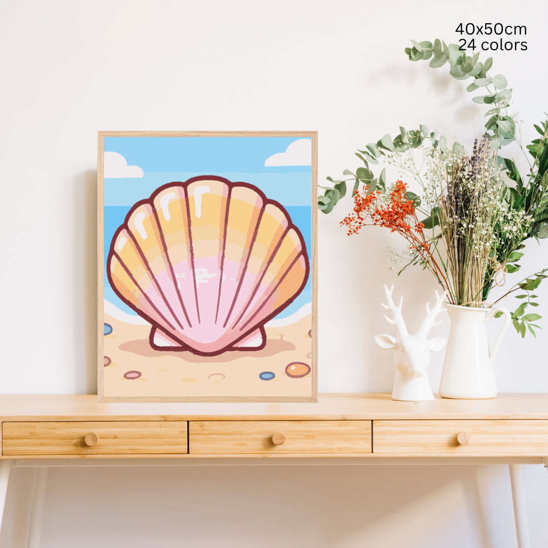 Shell by the Sea: Paint-by-Number Collection (24/36/48 colors | No Frame)