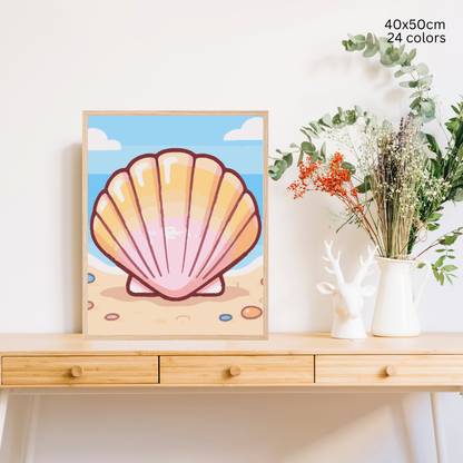 Shell by the Sea: Paint-by-Number Collection (24/36/48 colors | No Frame)