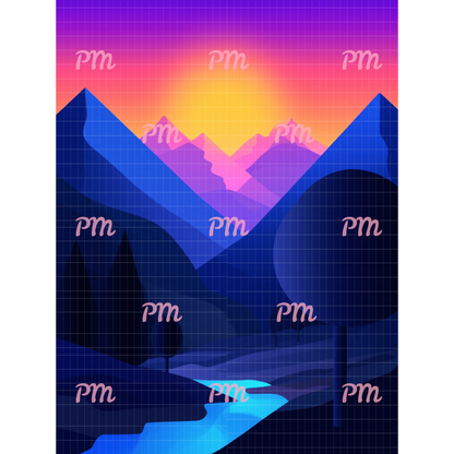 Mountain Dusk: Diamond Painting Collection