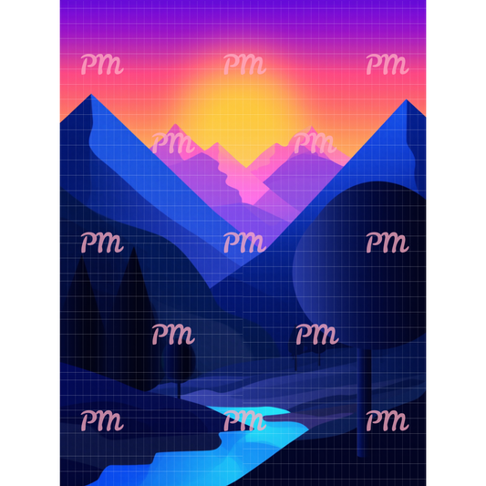 Mountain Dusk: Diamond Painting Collection