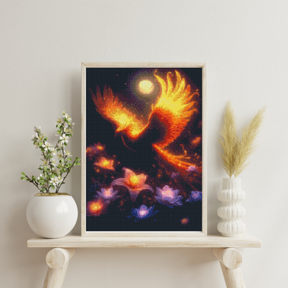 Golden Phoenix Glow: Diamond Painting Collection