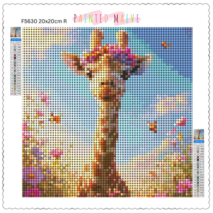 Sunny Giraffe Glow: Diamond Painting Collection