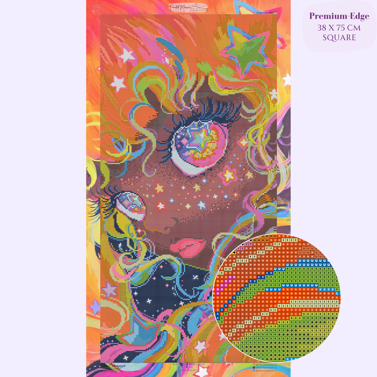 Aria Stargazer Hand-Rendered Diamond Painting