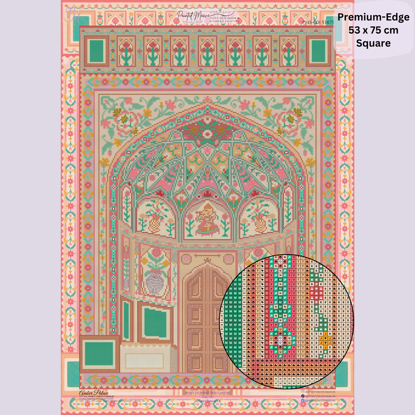 Amber Palace: Hand-Rendered Diamond Painting