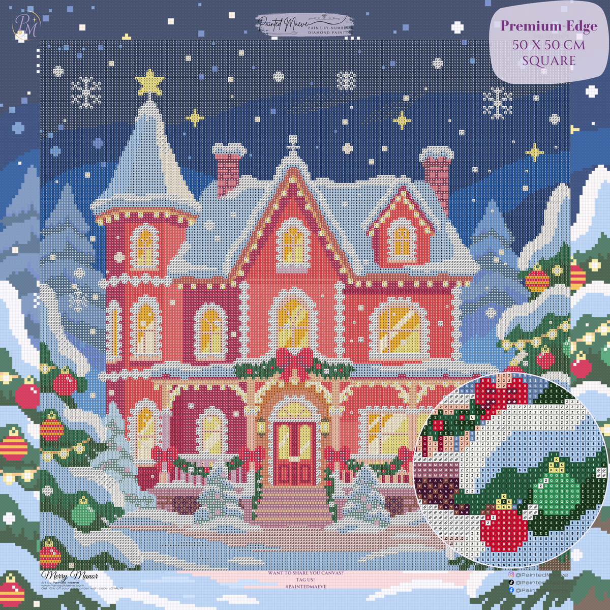 Merry Manor Hand-Rendered Diamond Painting