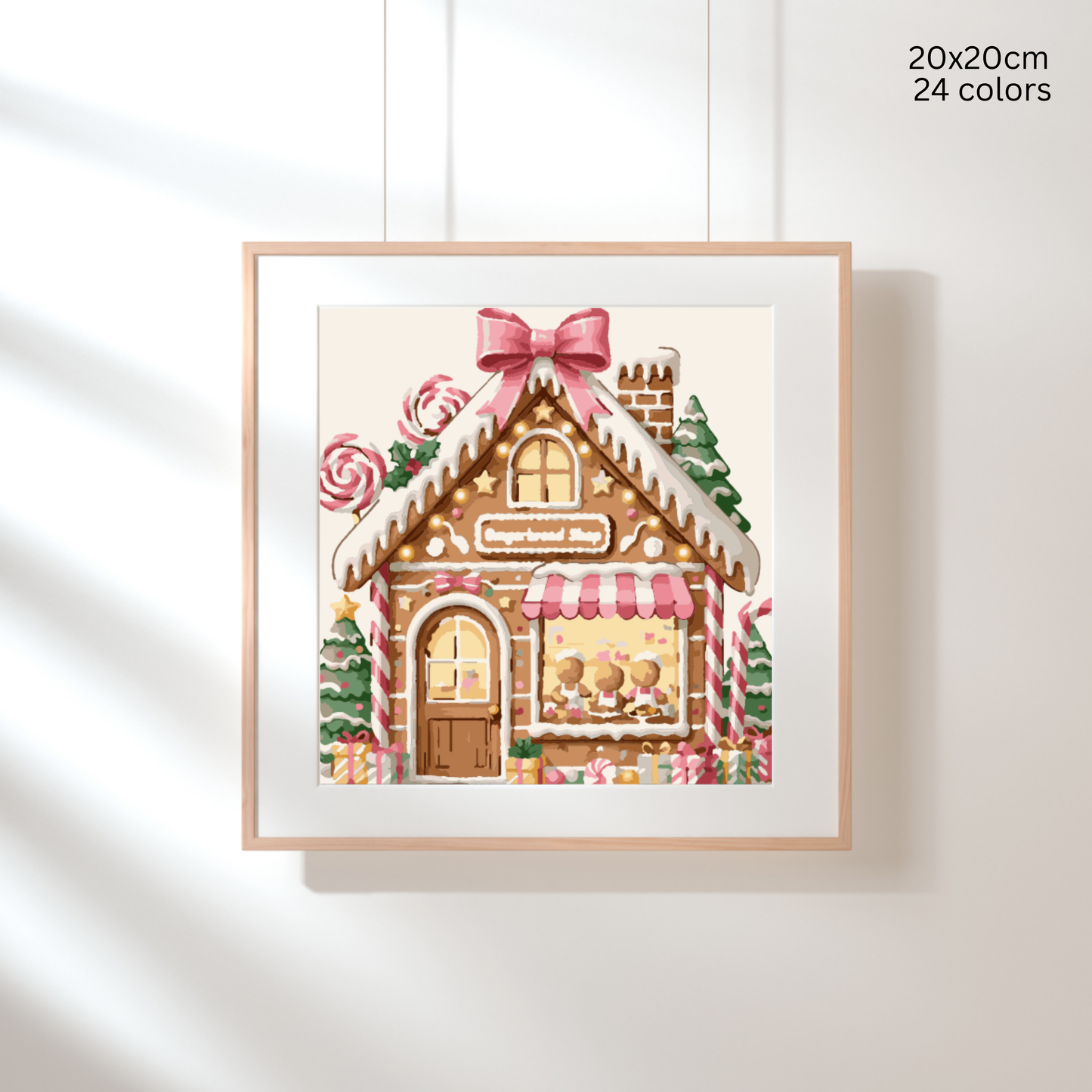Frosted Gingerbread Shop: Paint-by-Number Christmas Collection (24/36/48 colors | No Frame)