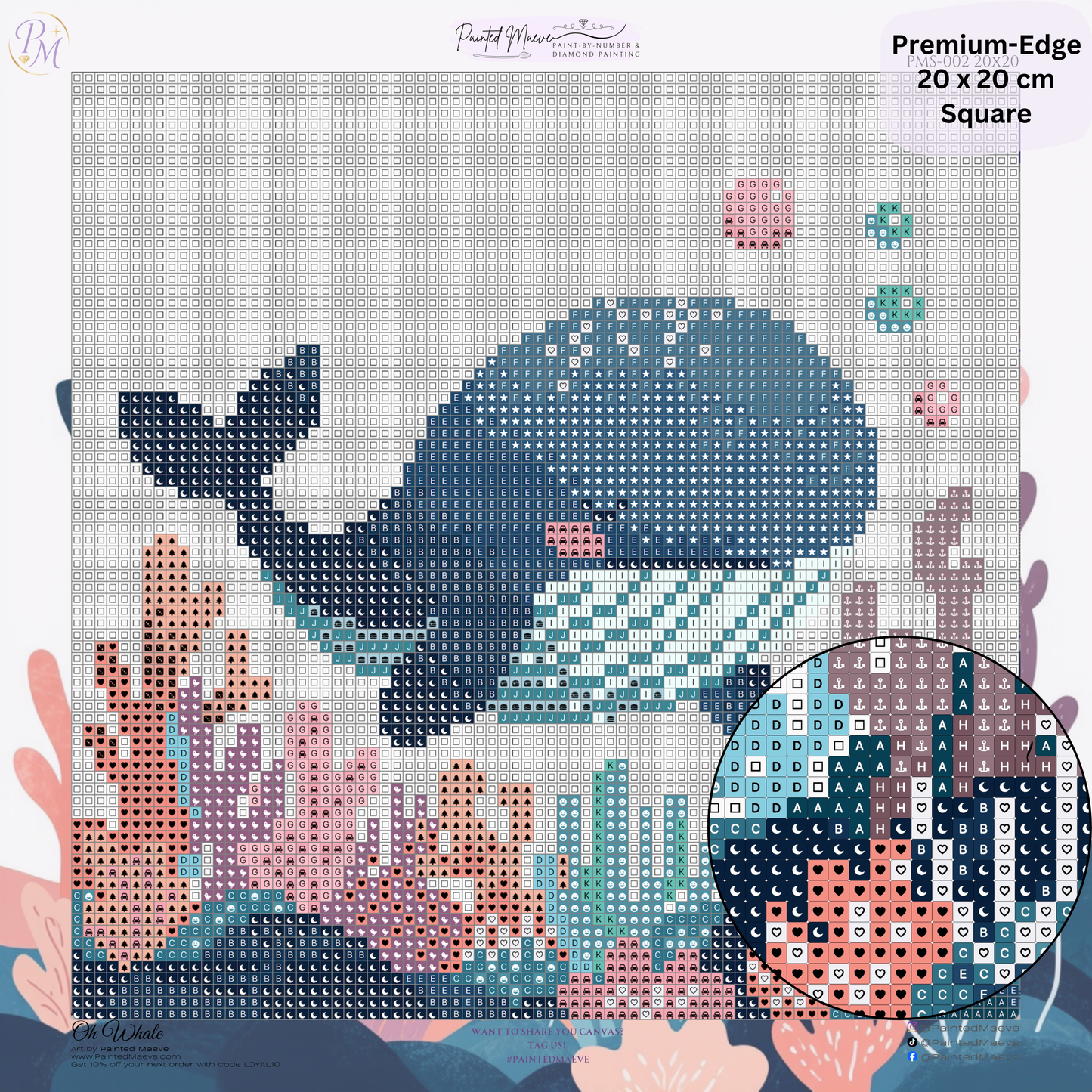 Oh Whale: MINI Hand-Rendered Diamond Painting