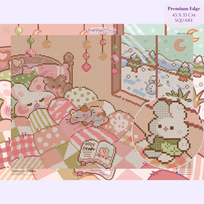 Winter is for Naptime Hand-Rendered Diamond Painting