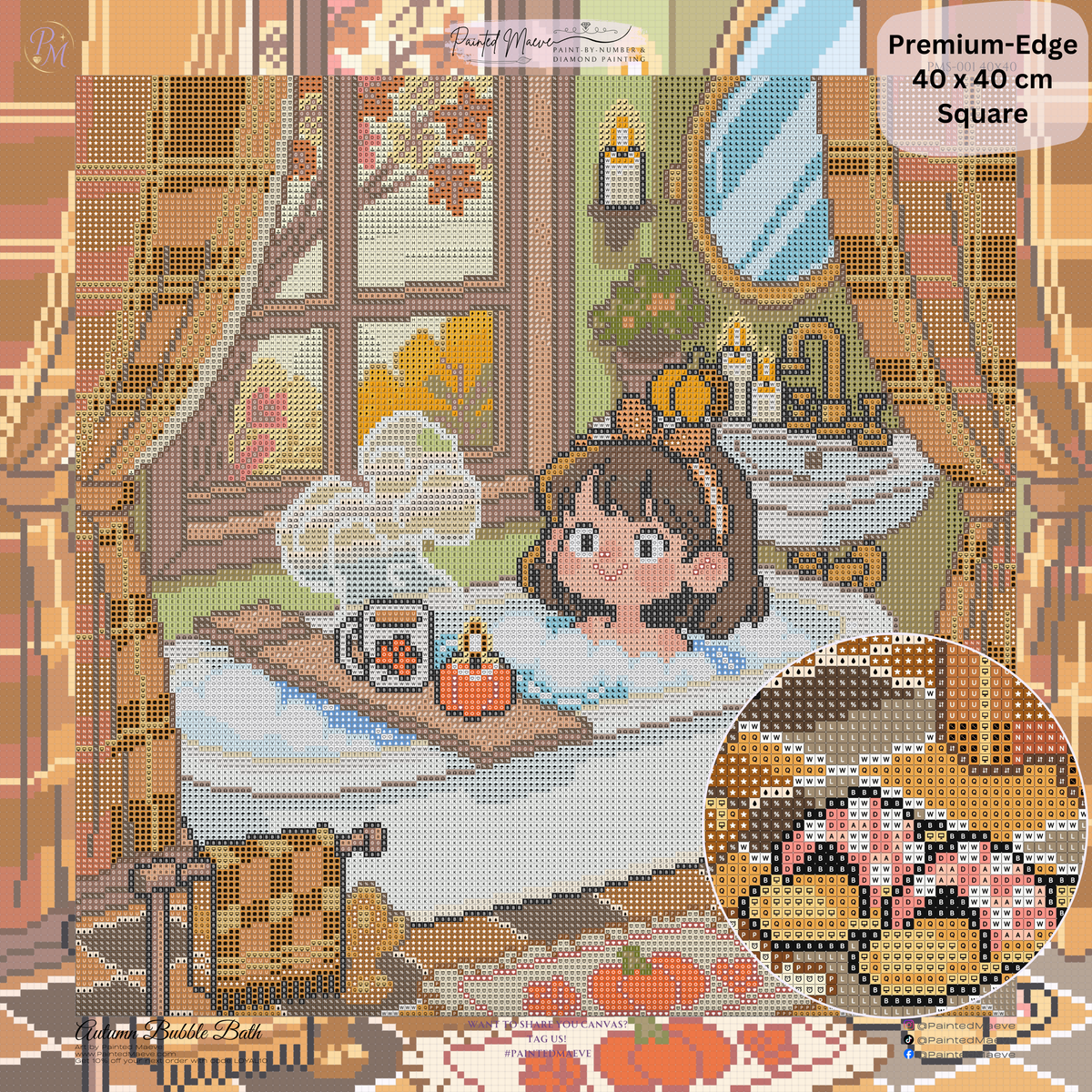Autumn Bubble Bath Hand-Rendered Diamond Painting