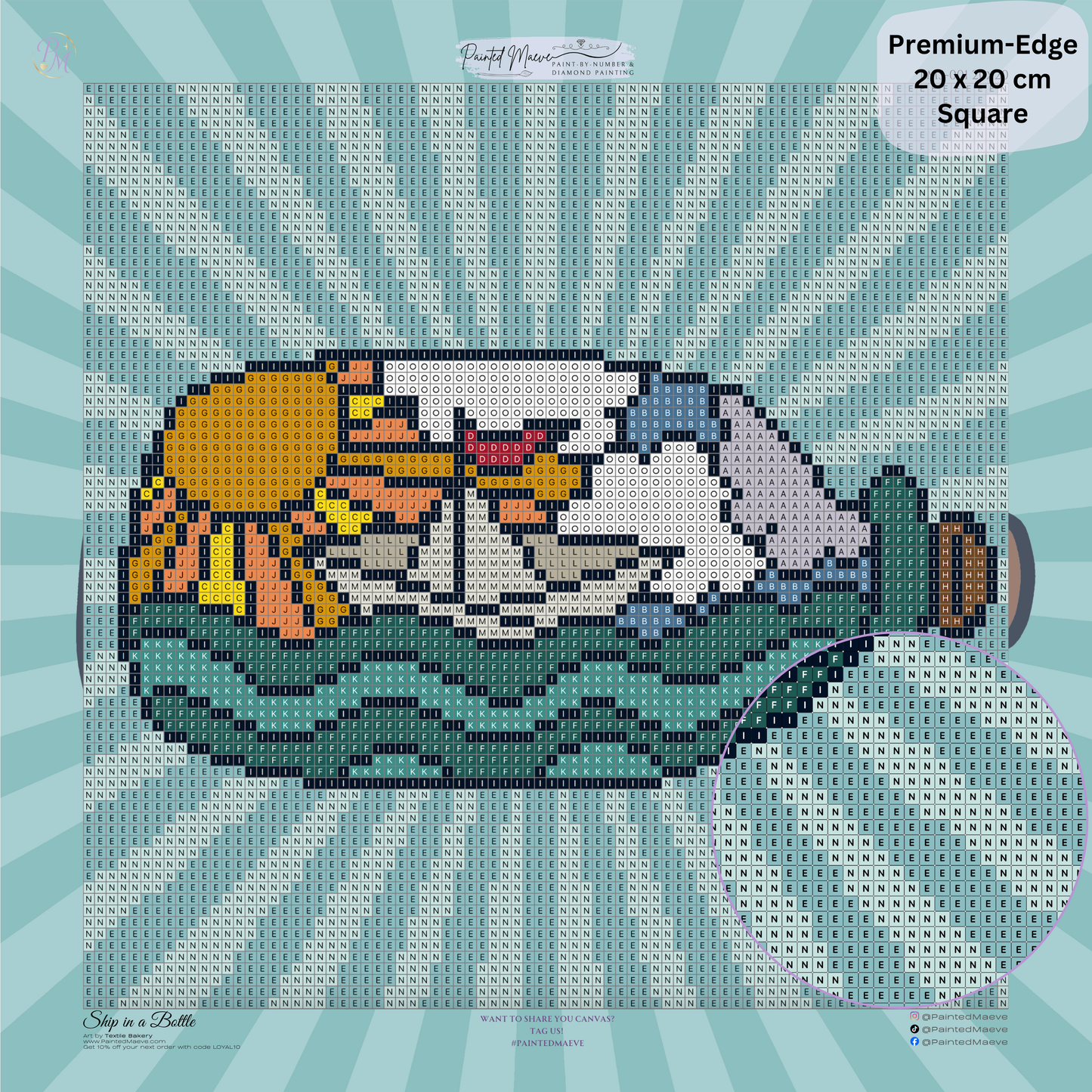 Ship in a Bottle: Hand-Rendered Diamond Painting