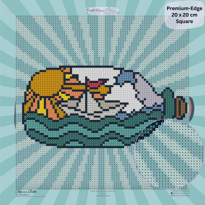 Ship in a Bottle: Hand-Rendered Diamond Painting