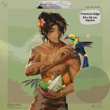 Tropical Breeze: Hybrid-Rendered Diamond Painting