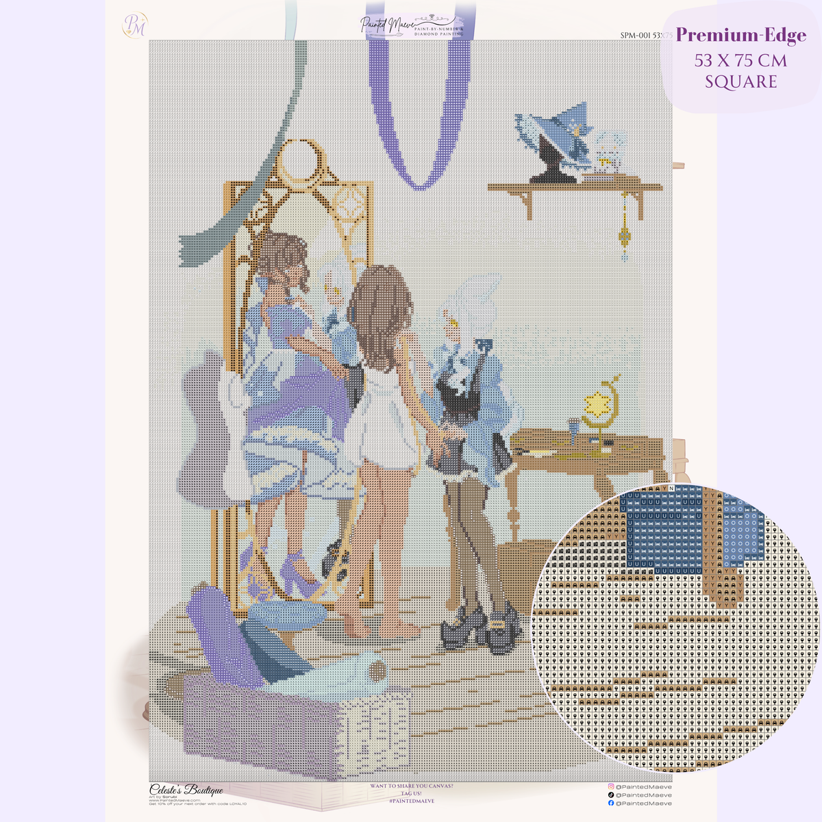 Celeste's Boutique Hand-Rendered Diamond Painting