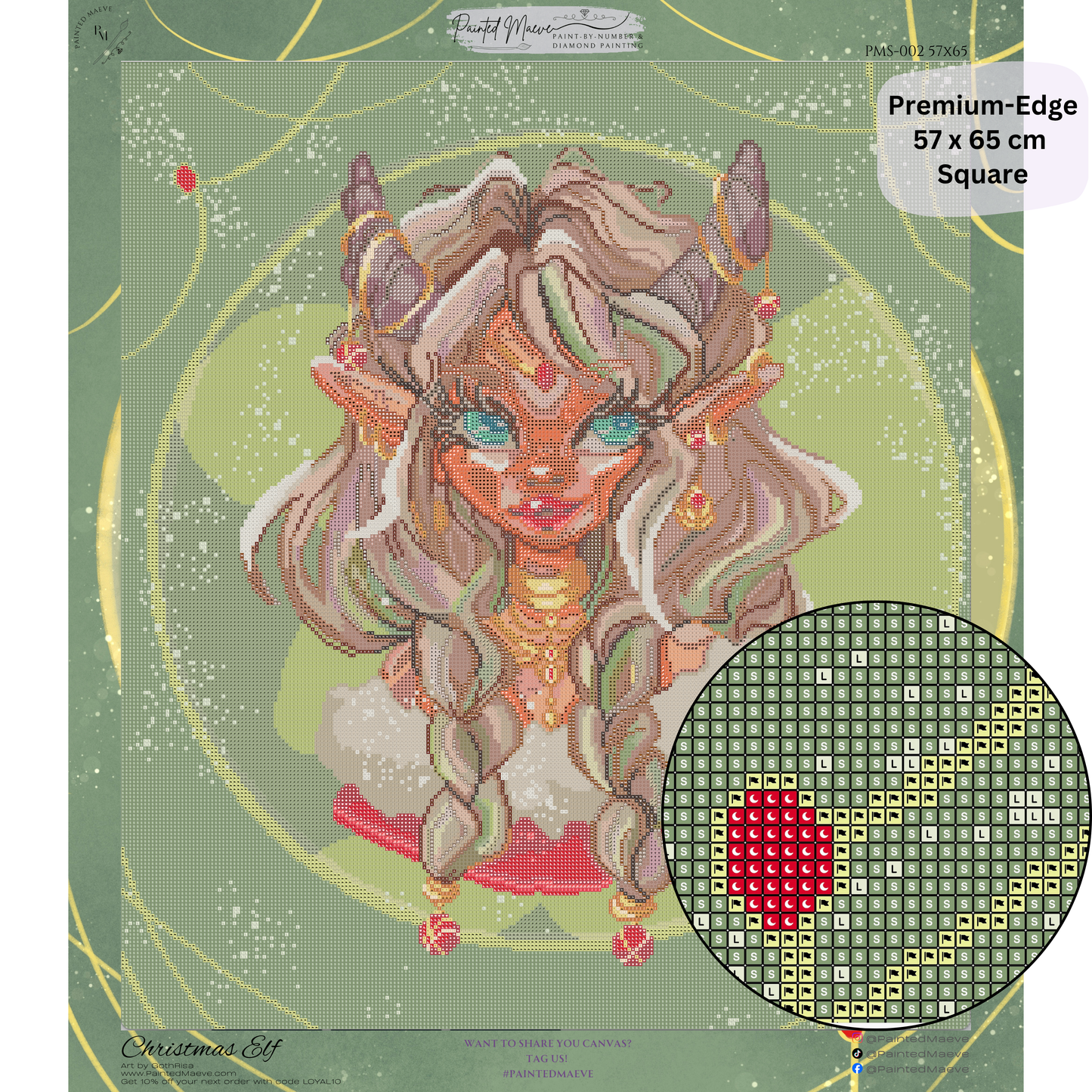 Christmas Elf: Hand-Rendered Diamond Painting