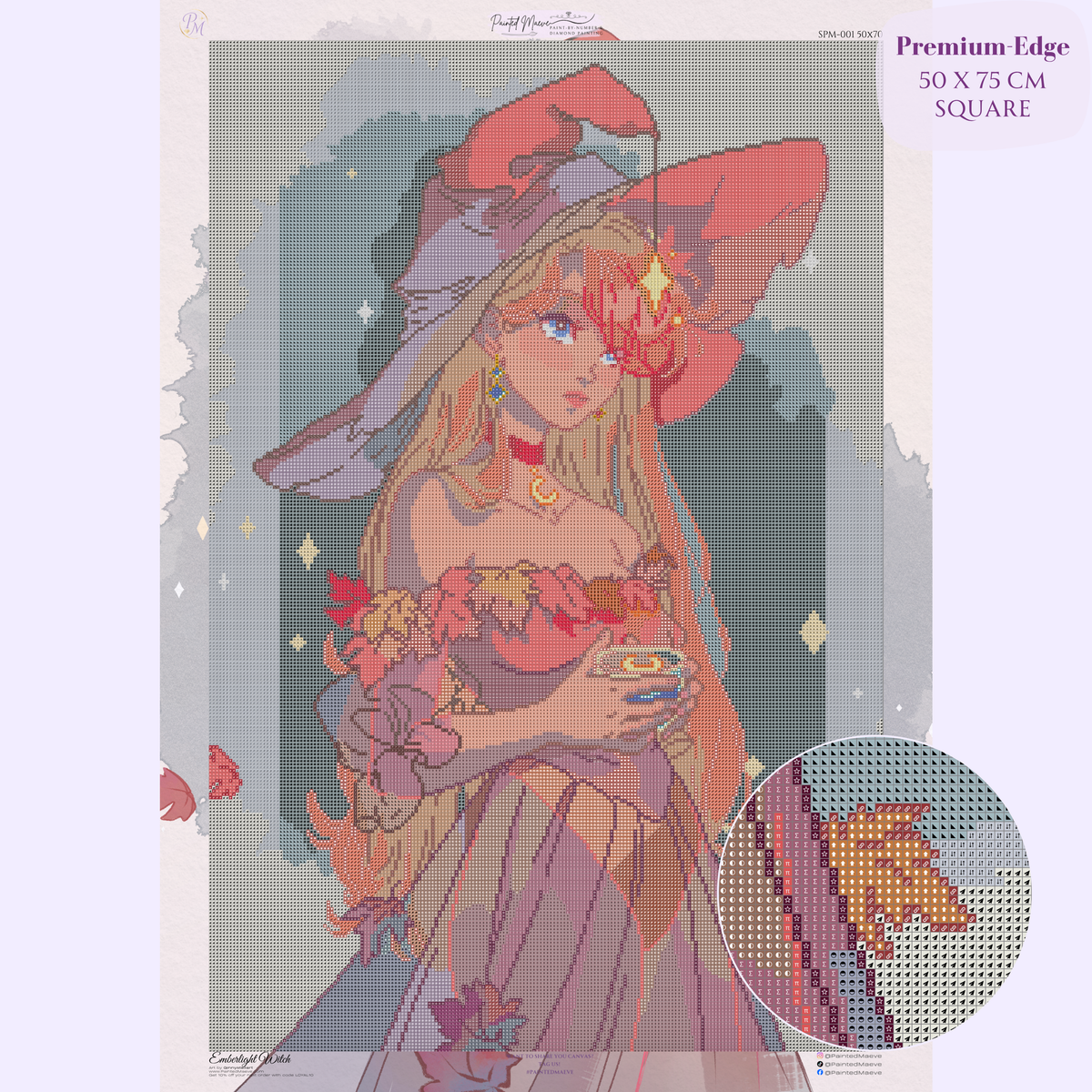 Emberlight Witch Hand-Rendered Diamond Painting