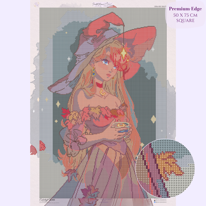 Emberlight Witch Hand-Rendered Diamond Painting