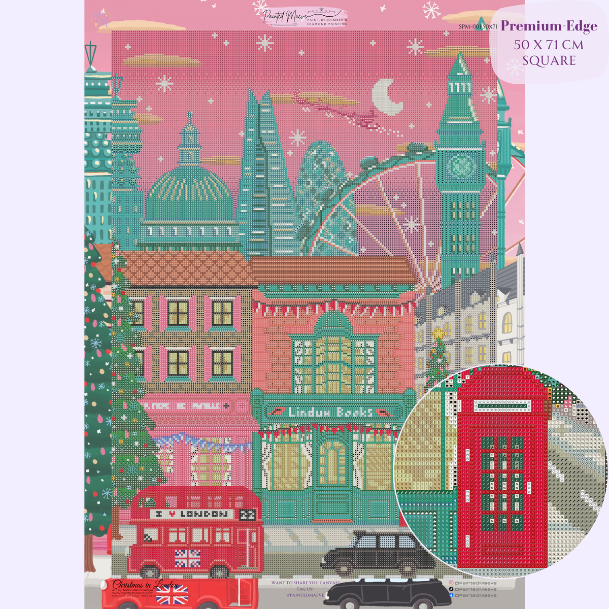 Christmas in London Hand-Rendered Diamond Painting