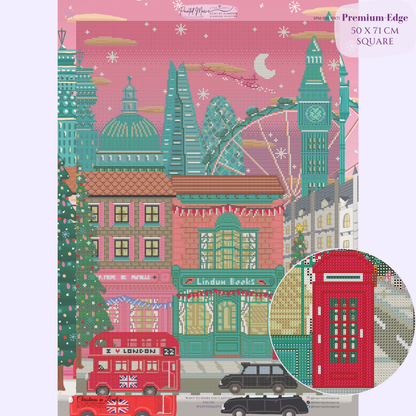 Christmas in London Hand-Rendered Diamond Painting