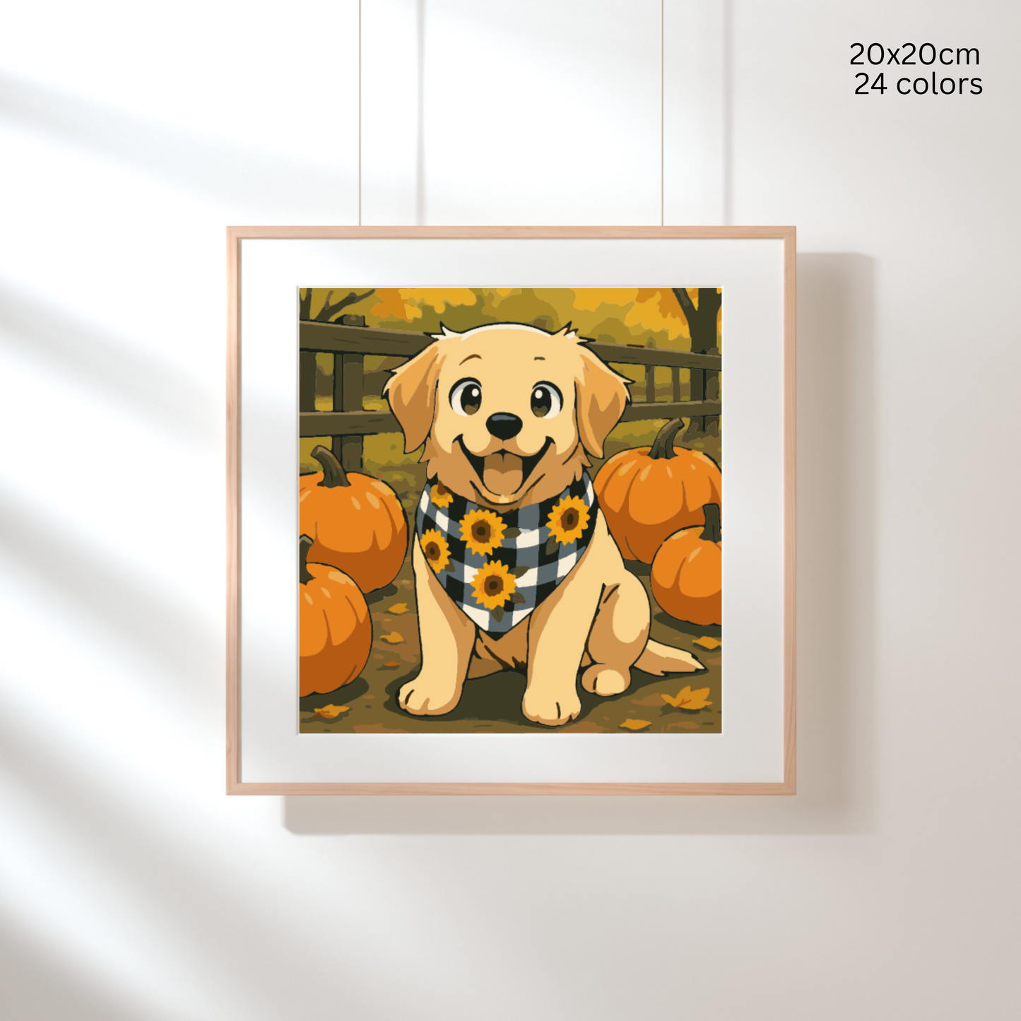 Pumpkin Patch Puppy: Paint-by-Number Collection (24/36/48 colors | No Frame)
